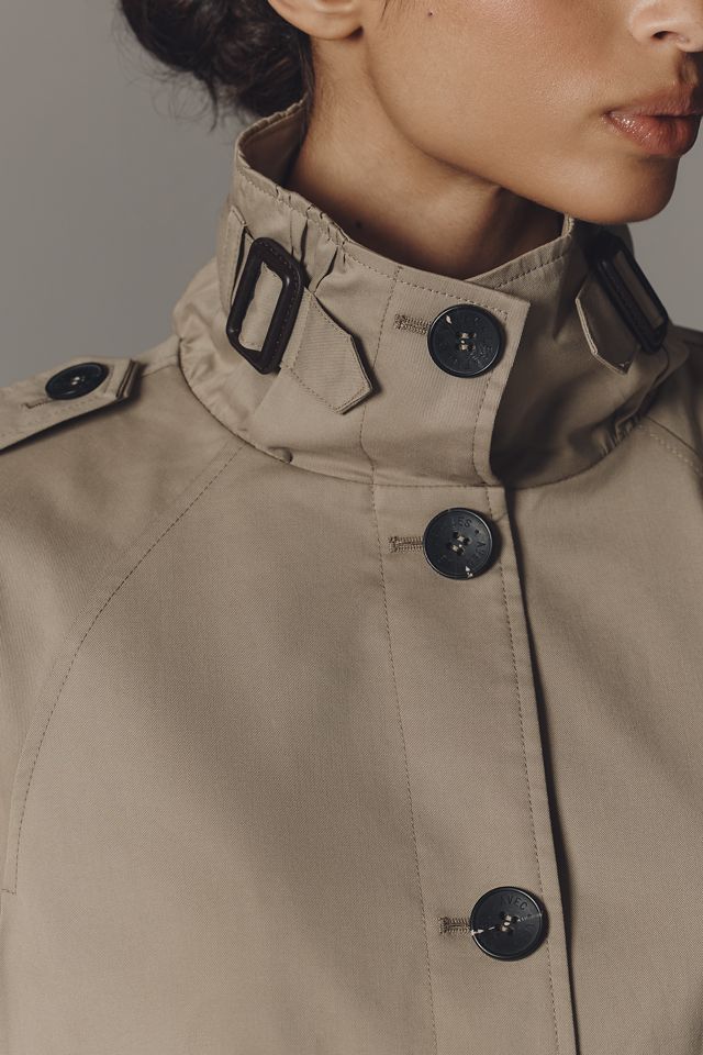 Avec Les Filles Funnel-Neck Mid-Length Trench Coat  #3