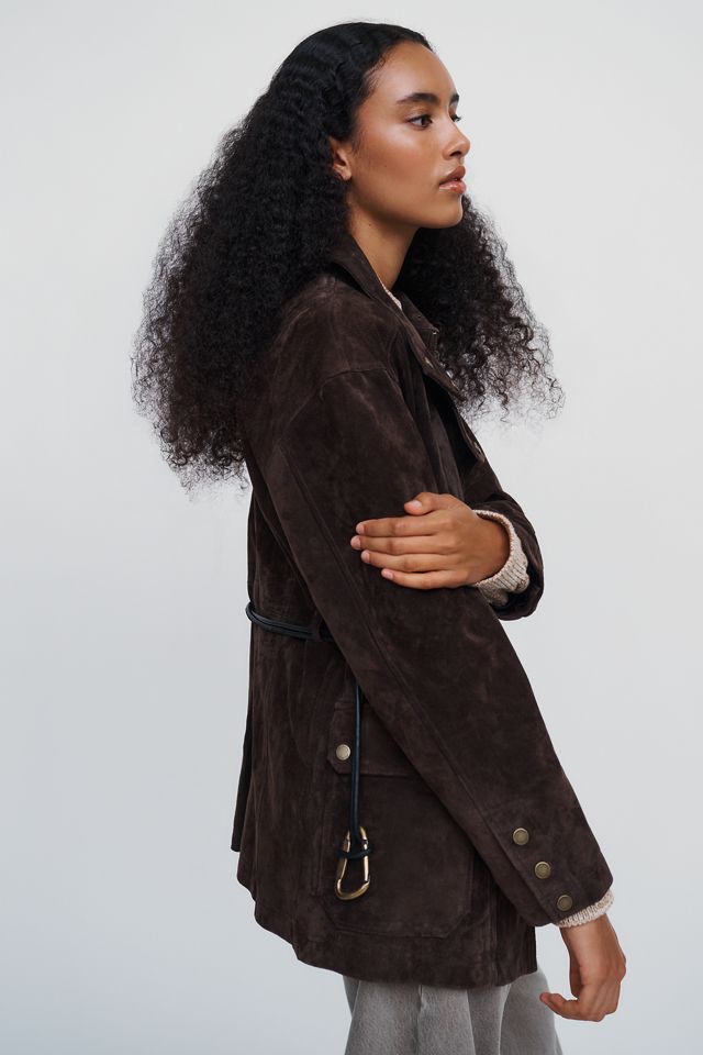 Avec Les Filles Suede Funnel-Neck Jacket #2