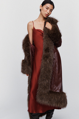 Avec Les Filles Faux Fur Trimmed Coat by Anthropologie