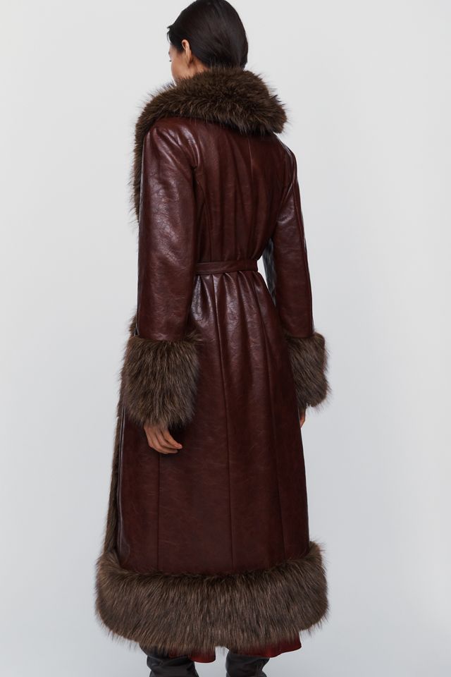 Avec Les Filles Faux Fur Trimmed Coat #3
