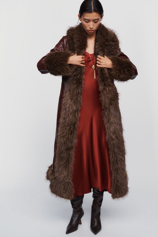 Avec Les Filles Faux Fur Trimmed Coat #4