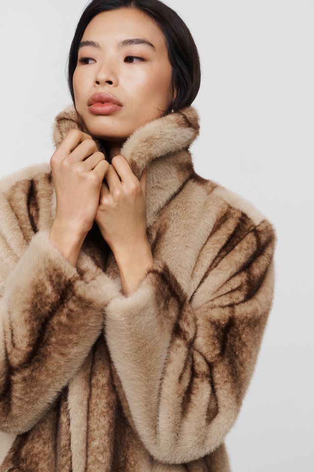 Avec Les Filles Short Faux Fur Coat #1