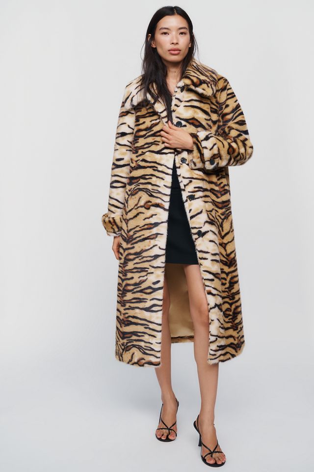 Avec Les Filles Animal Print Faux Fur Coat #2