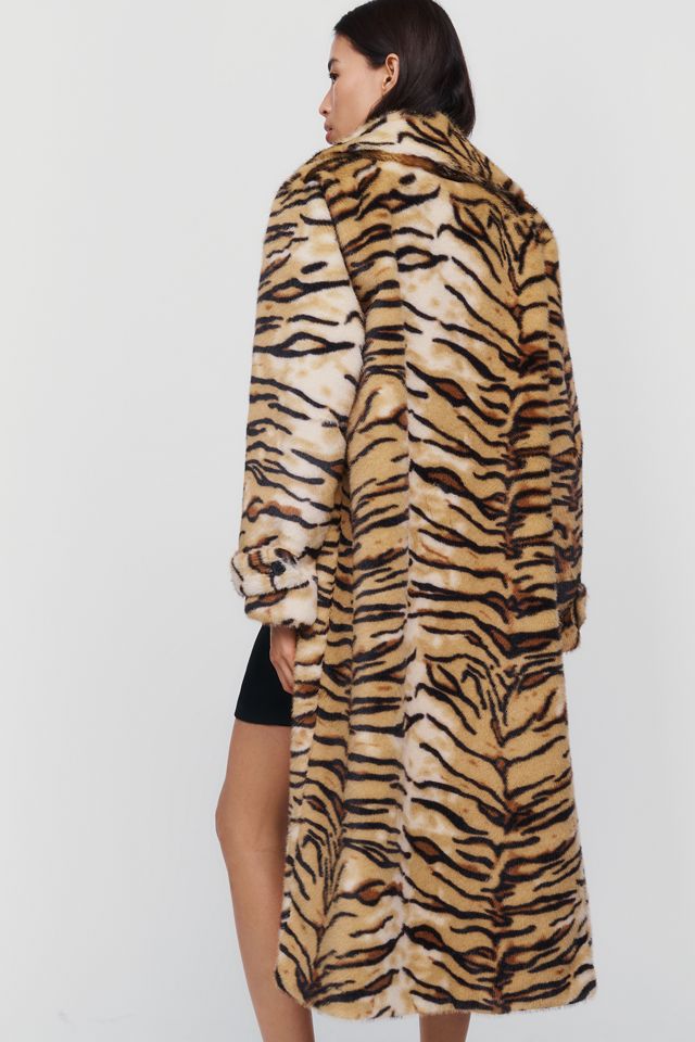 Avec Les Filles Animal Print Faux Fur Coat #3