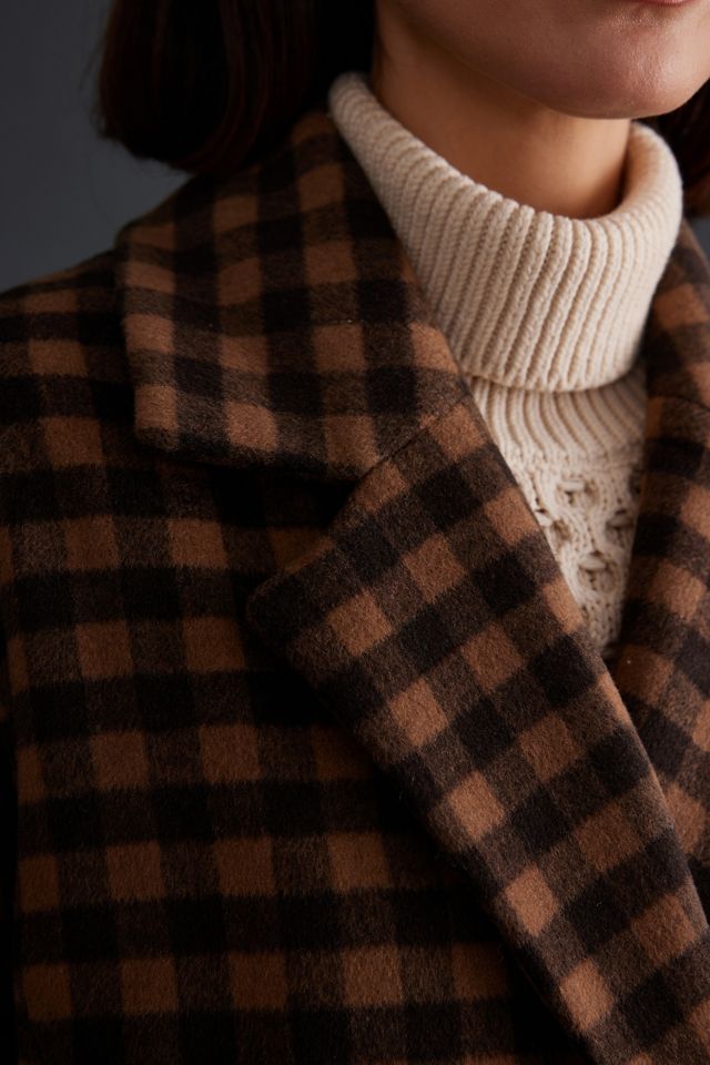 Selected Femme Check Wool Coat #4