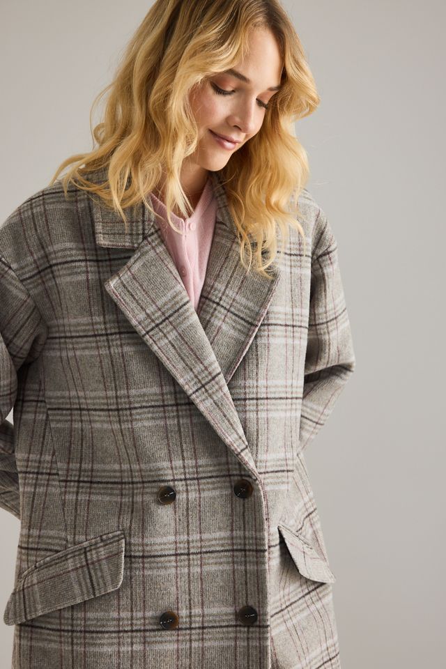 Manteau à carreaux en mélange de laine Selected Harper #3