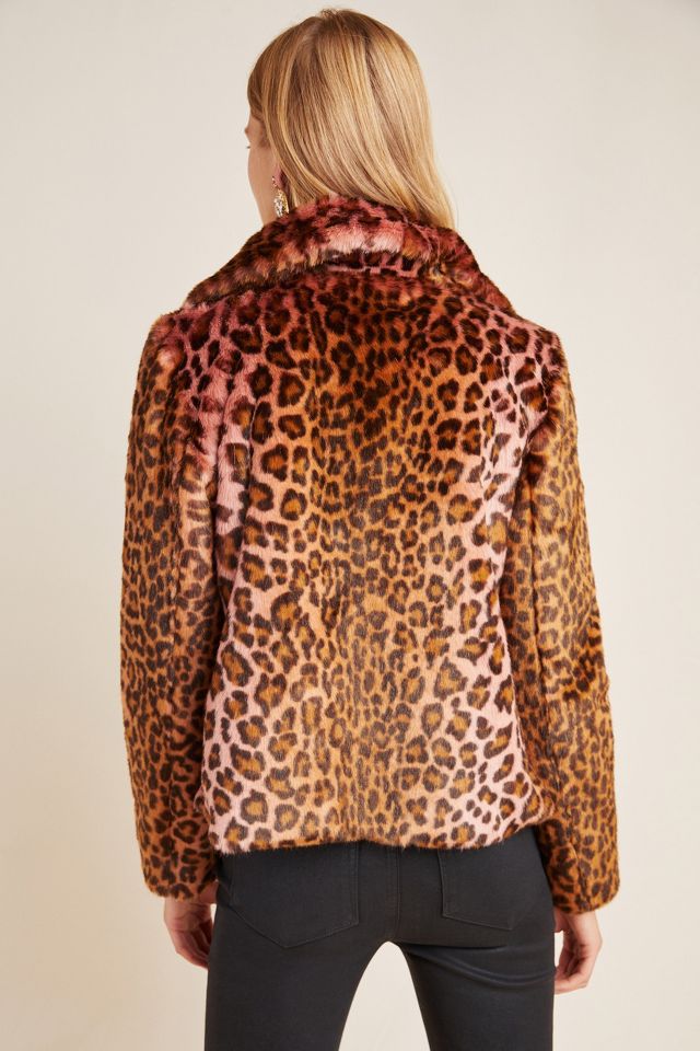 Anthropologie leopard coat sale