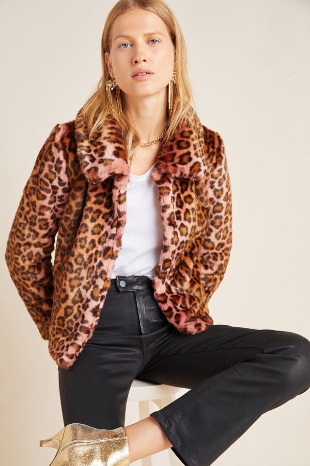 Anthropologie leopard outlet jacket