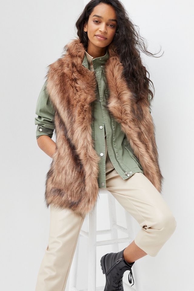 By Anthropologie Faux Fur Vest