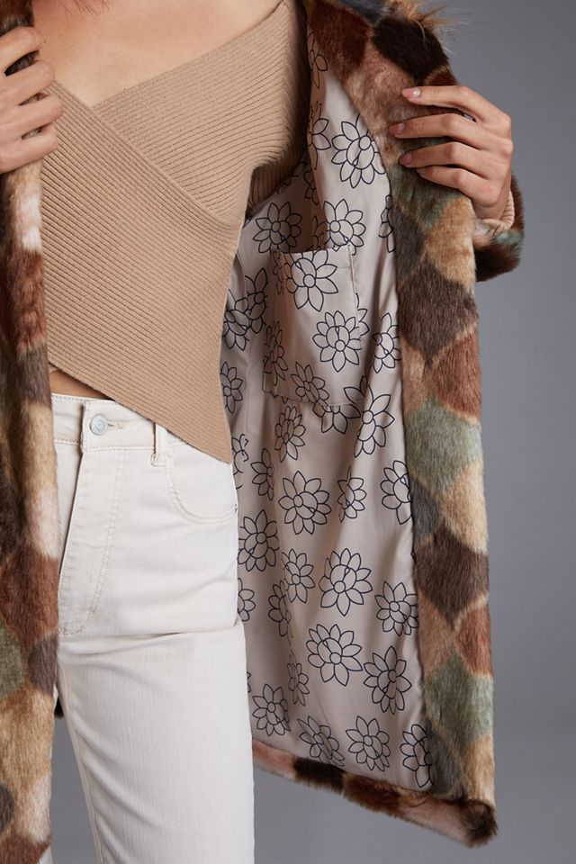 Diamond Faux Fur Coat #1