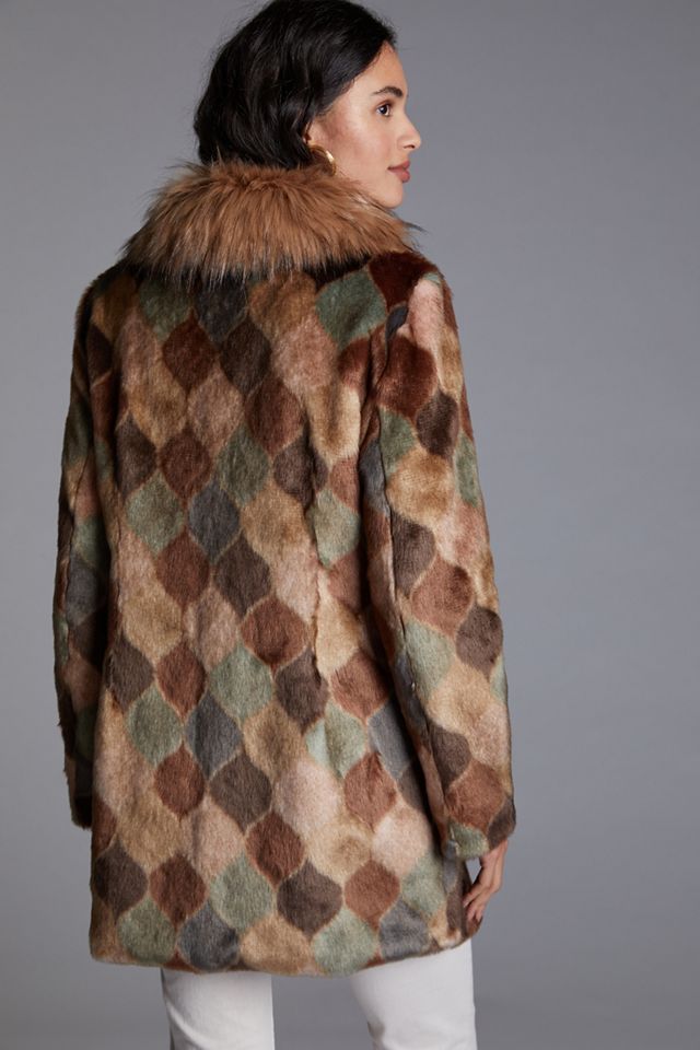 Diamond Faux Fur Coat #3