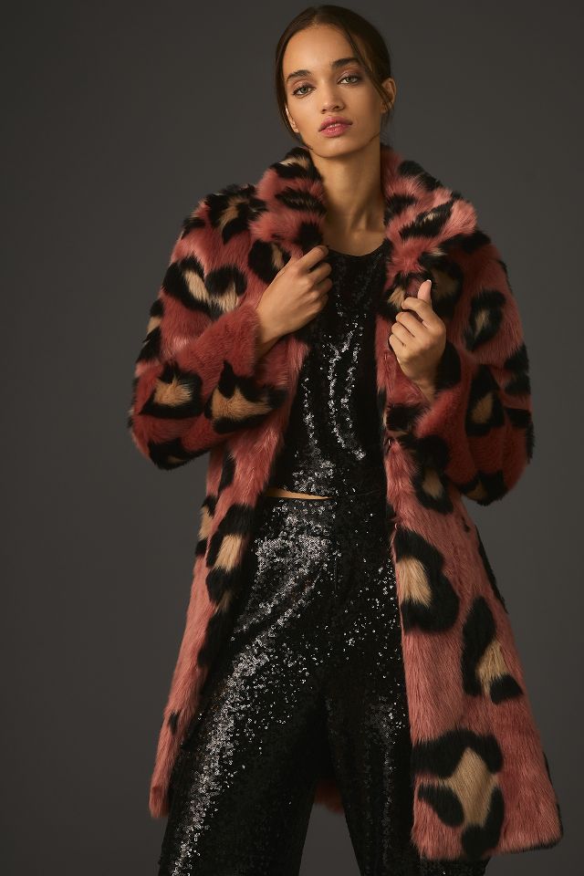 Anthropologie faux fur clearance coat