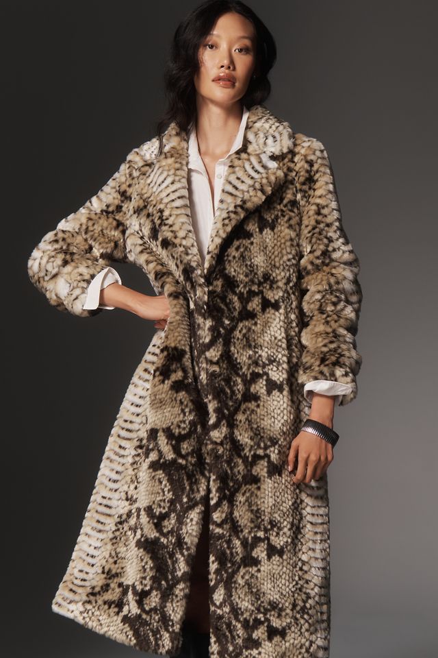Unreal Fur Madam Grace Faux-Fur Snake Print Jacket #1