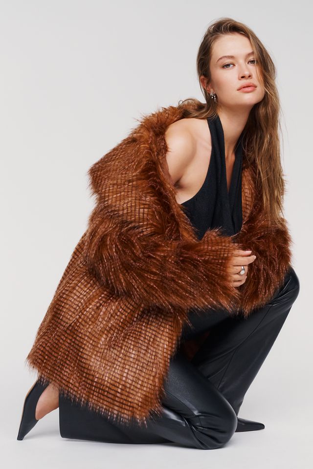 Unreal Fur Field of Dreams Faux Fur Coat #4