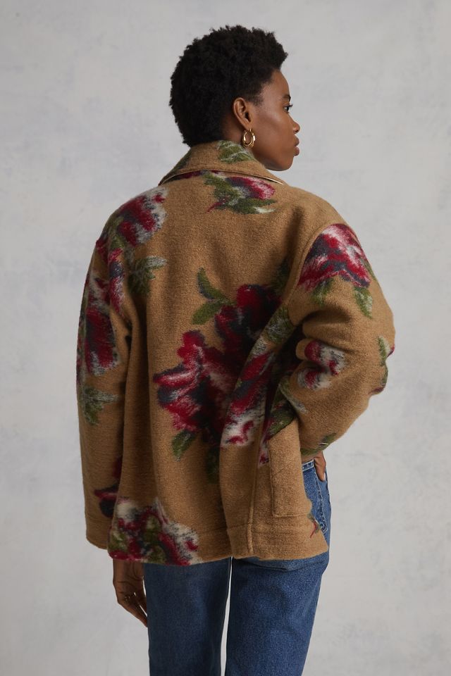 Anthropologie winter hot sale roses coat