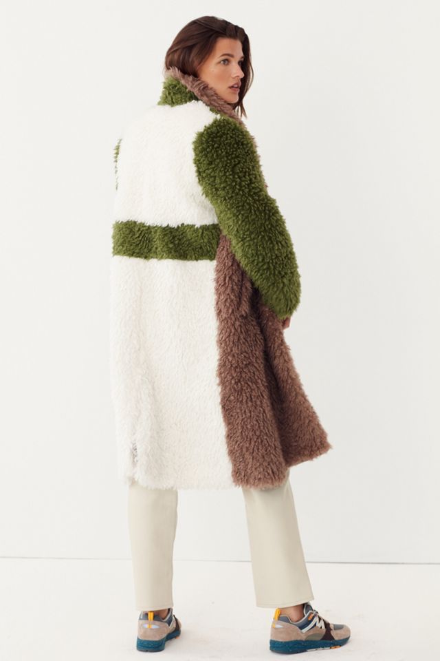 Audrey Colorblocked Faux Fur Coat #2