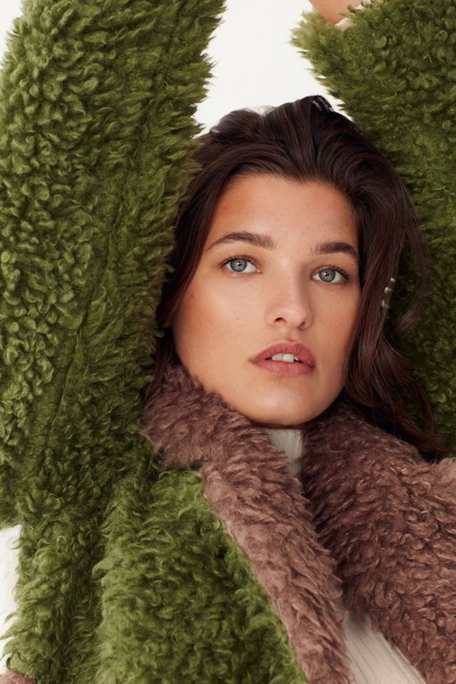 Audrey Colorblocked Faux Fur Coat #5