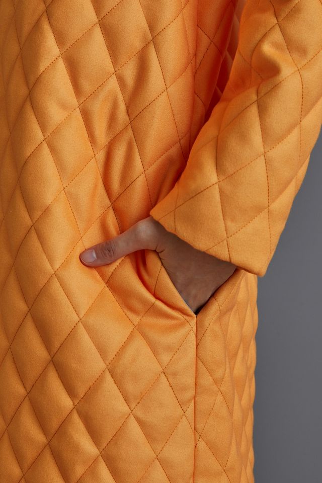 Anthropologie Hutch store Diana Quilted Coat Orange Size L