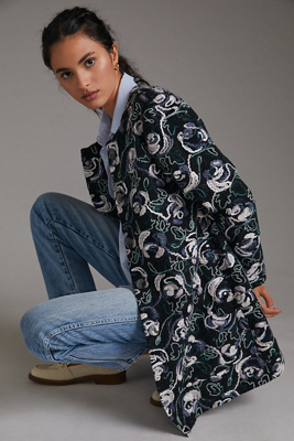 Floral Embroidered Coat | Anthropologie