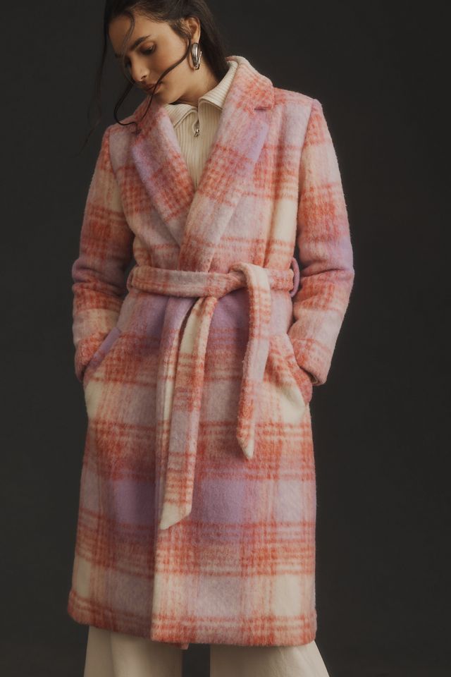 Hutch Check Tie-Waist Midi Coat #3