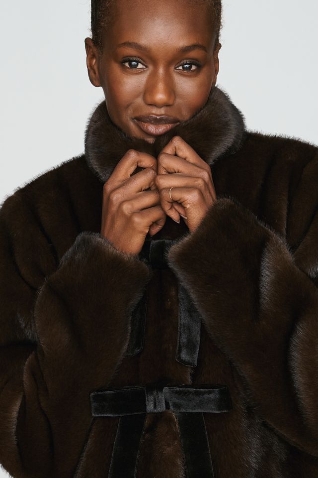 Hutch Faux-Fur Bow Jacket #3