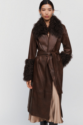 Hutch Faux Leather and Faux Fur Jacket by Anthropologie