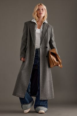 Shop By Anthropologie Wool-blend Topcoat In Multicolor