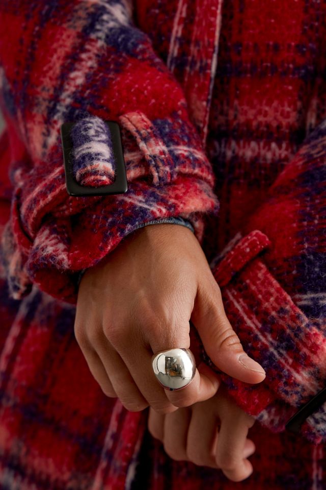 By Anthropologie Wool-Blend Check Coat #3