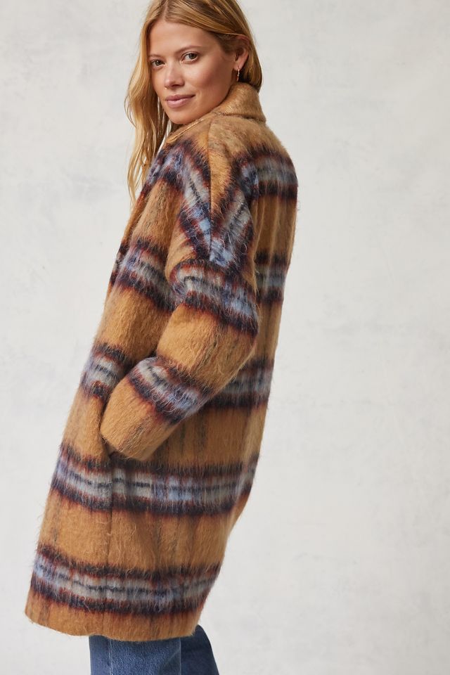 Anthropologie on sale plaid coat