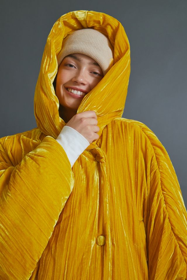 Saffron Velvet Puffer Jacket #2