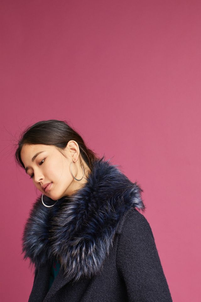 Faux Fur-Collared Coat #2