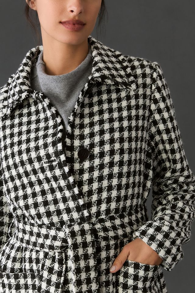 Noize Una Houndstooth Trench Coat #2