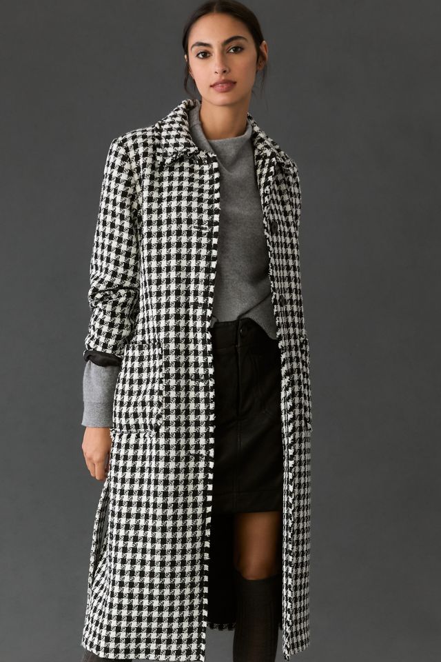 Noize Una Houndstooth Trench Coat #3