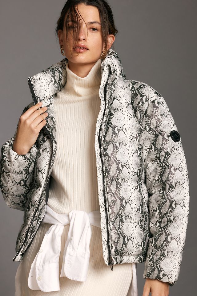 Snakeskin bubble coat online