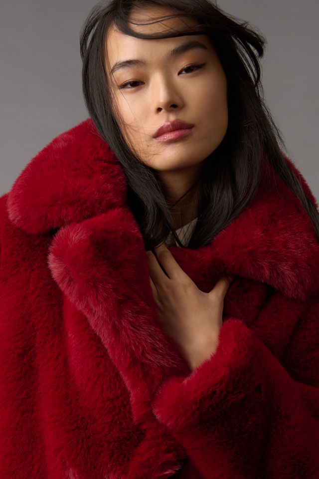 Noize Savannah Faux-Fur Long Coat #1