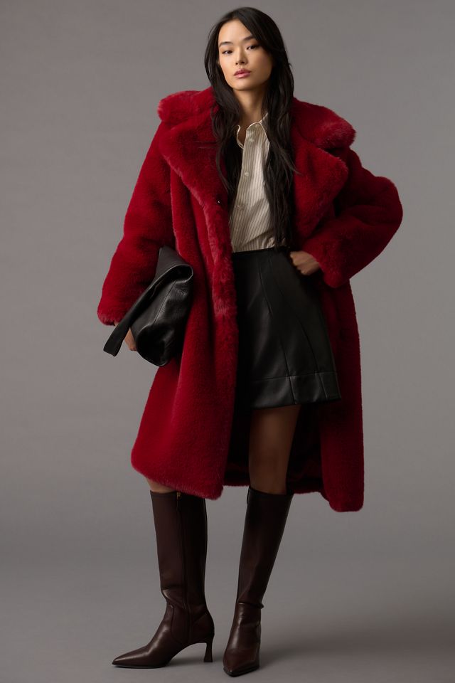 Noize Savannah Faux-Fur Long Coat #2