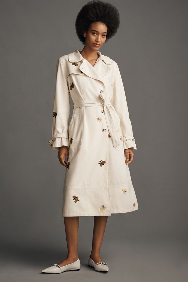 Maeve Embroidered Trench Coat #2