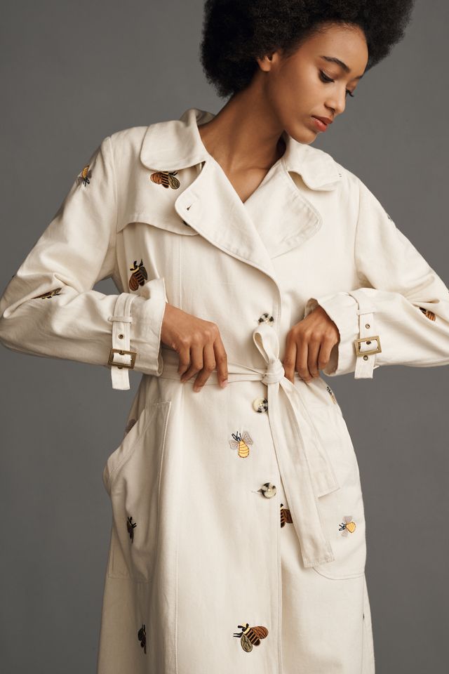 Maeve Embroidered Trench Coat #3