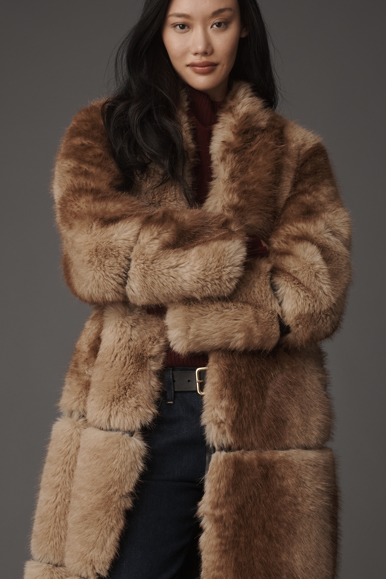 APPARIS Sylke Mink Faux-Fur Coat