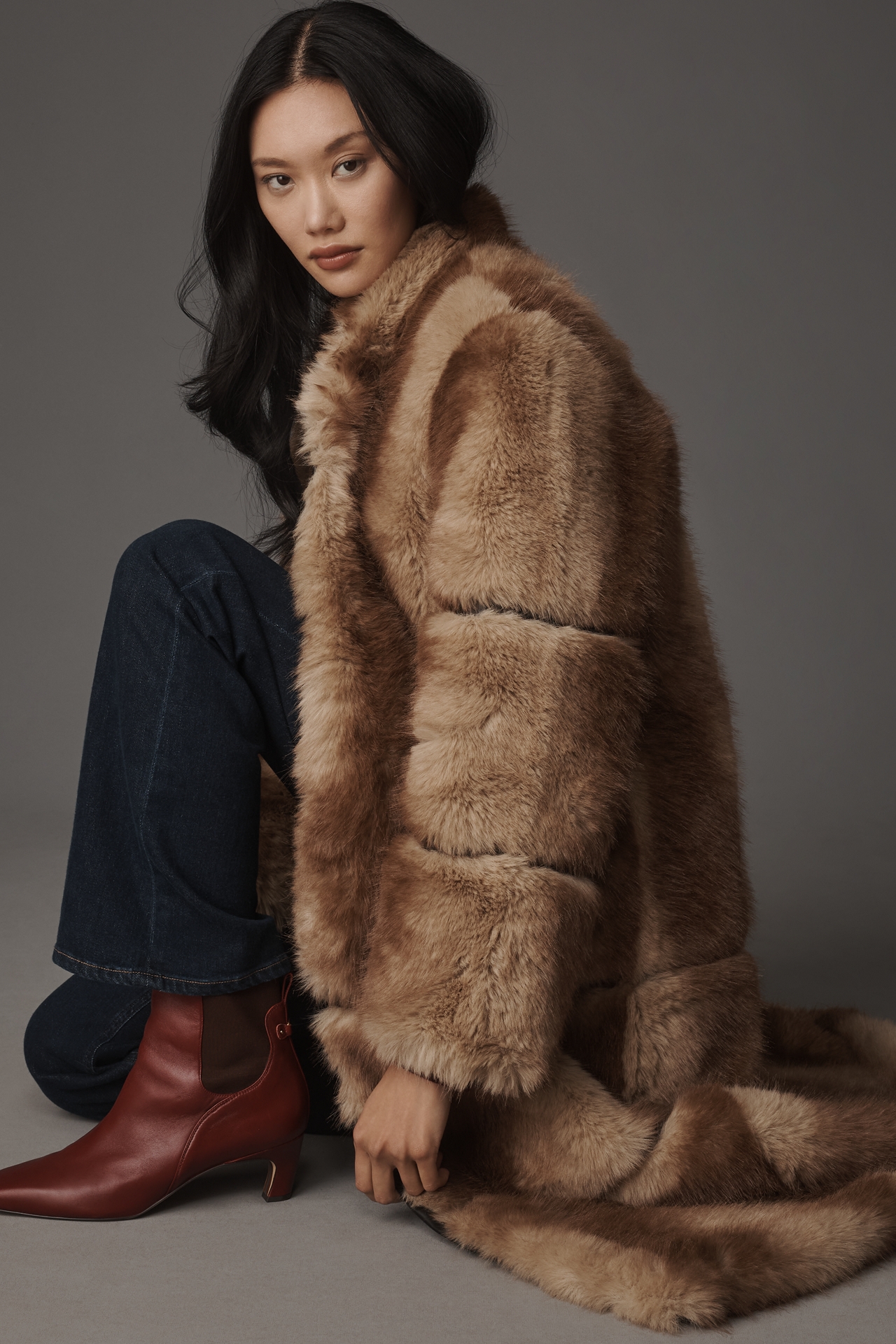 APPARIS Sylke Mink Faux-Fur Coat