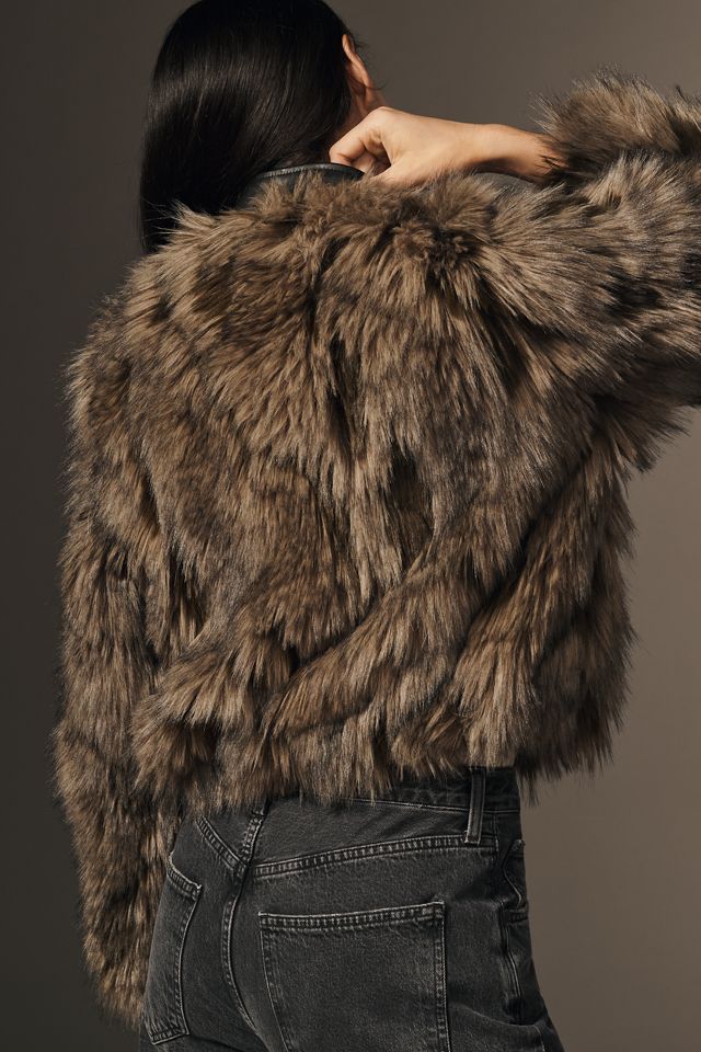 APPARIS Lillet Patchwork Faux-Fur Jacket #1