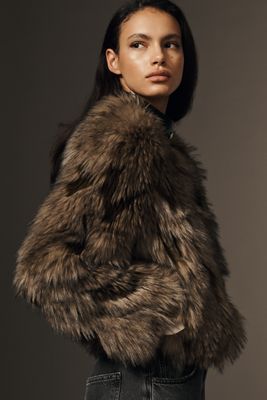 APPARIS Lillet Patchwork Faux-Fur Jacket