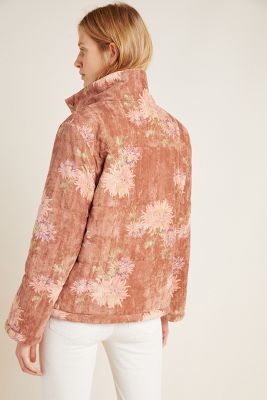 floral puffer coat anthropologie