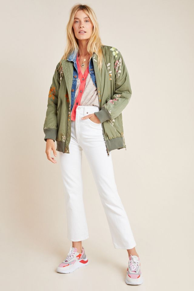 Anthropologie green jacket sale