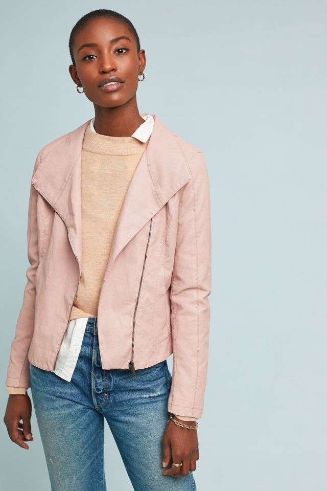 Anthropologie vegan leather outlet jacket