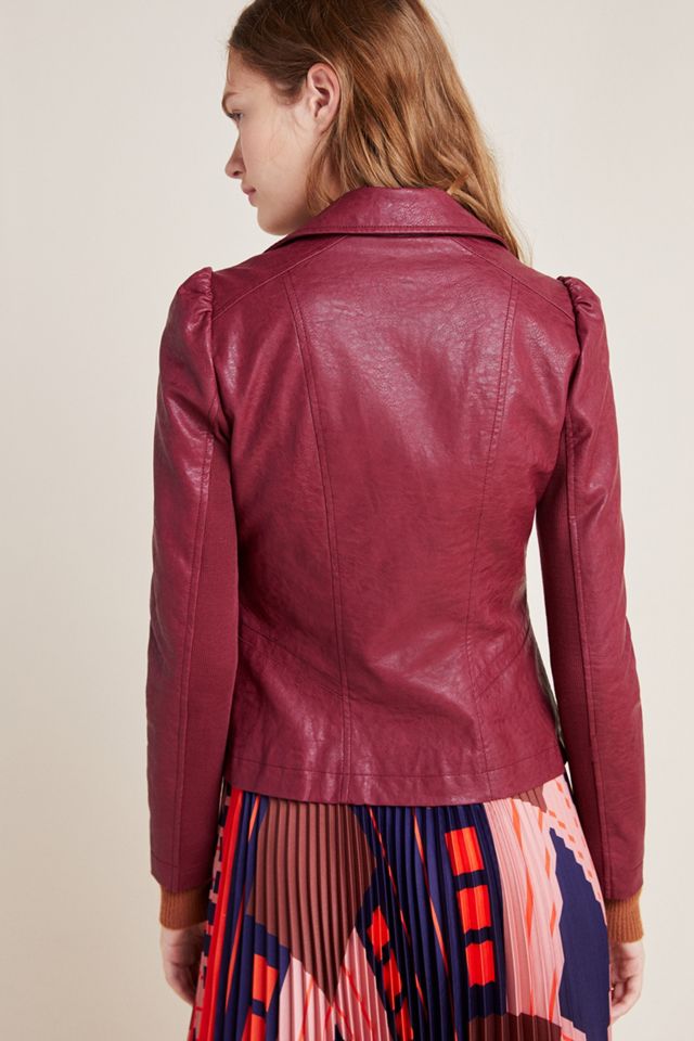 Petula Puff-Sleeved Moto Jacket #1