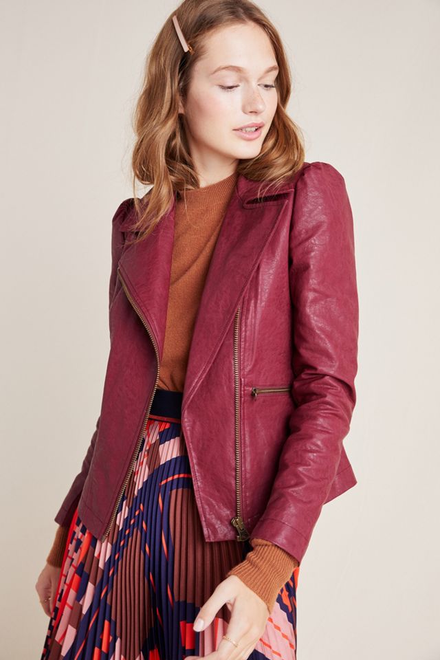 Petula Puff-Sleeved Moto Jacket #3