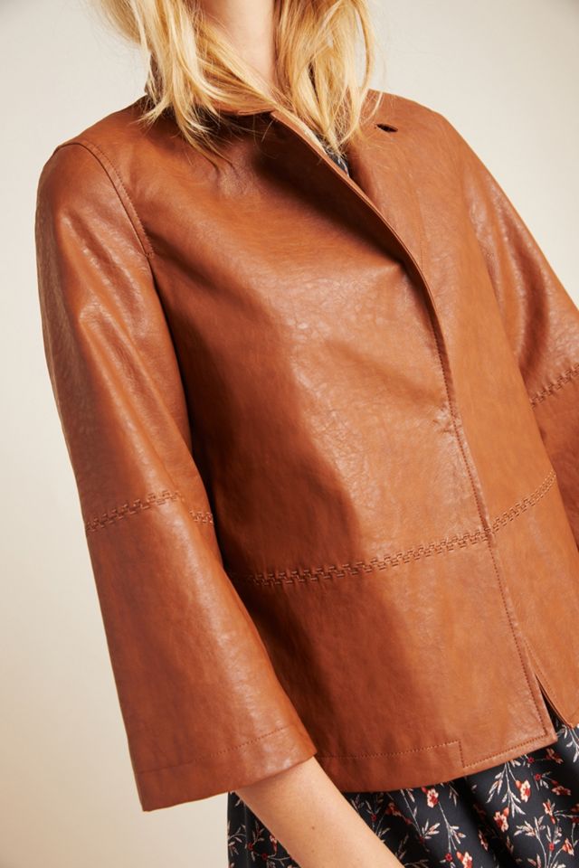 Hayden Embroidered Faux Leather Jacket #2