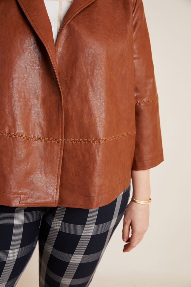 Hayden Embroidered Faux Leather Jacket #8