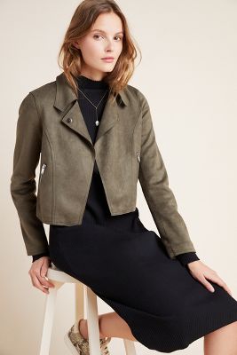 anthropologie suede jacket